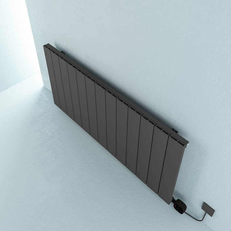 Draba Elektrikli Radyatör G:123 Cm Y:60 Cm EHT-AC Elektronik Termostat Antrasit - 6