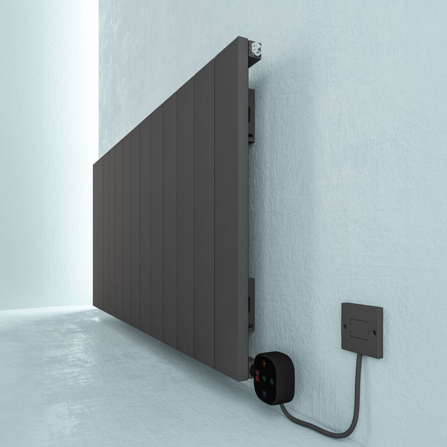 Draba Elektrikli Radyatör G:123 Cm Y:60 Cm EHT-AC Elektronik Termostat Antrasit - 7