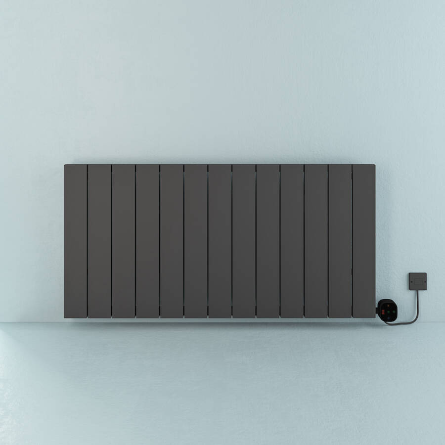 Draba Elektrikli Radyatör G:123 Cm Y:60 Cm EHT-AC Elektronik Termostat Antrasit - 1